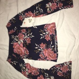 BillaBong Off-Shoulder Floral Shirt